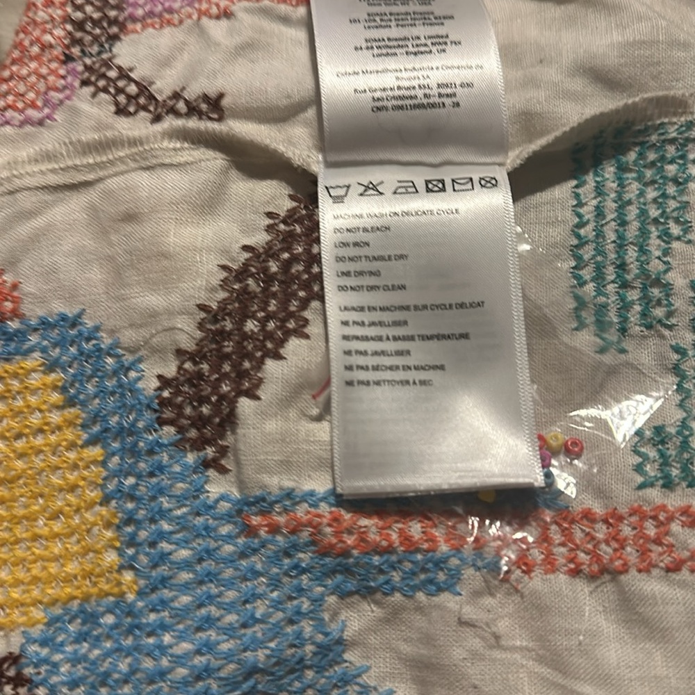 Farm Rio Stitched Birds Scarfs Maxi dress. NWT pit to pit:20” - Picture 10 of 13